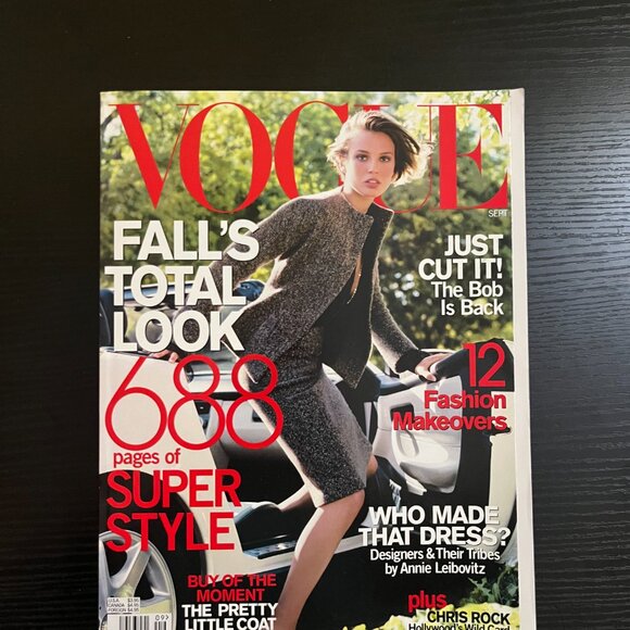 Vogue Magazine September 2000 Bridget Hall Cover No Label - Picture 1 of 4